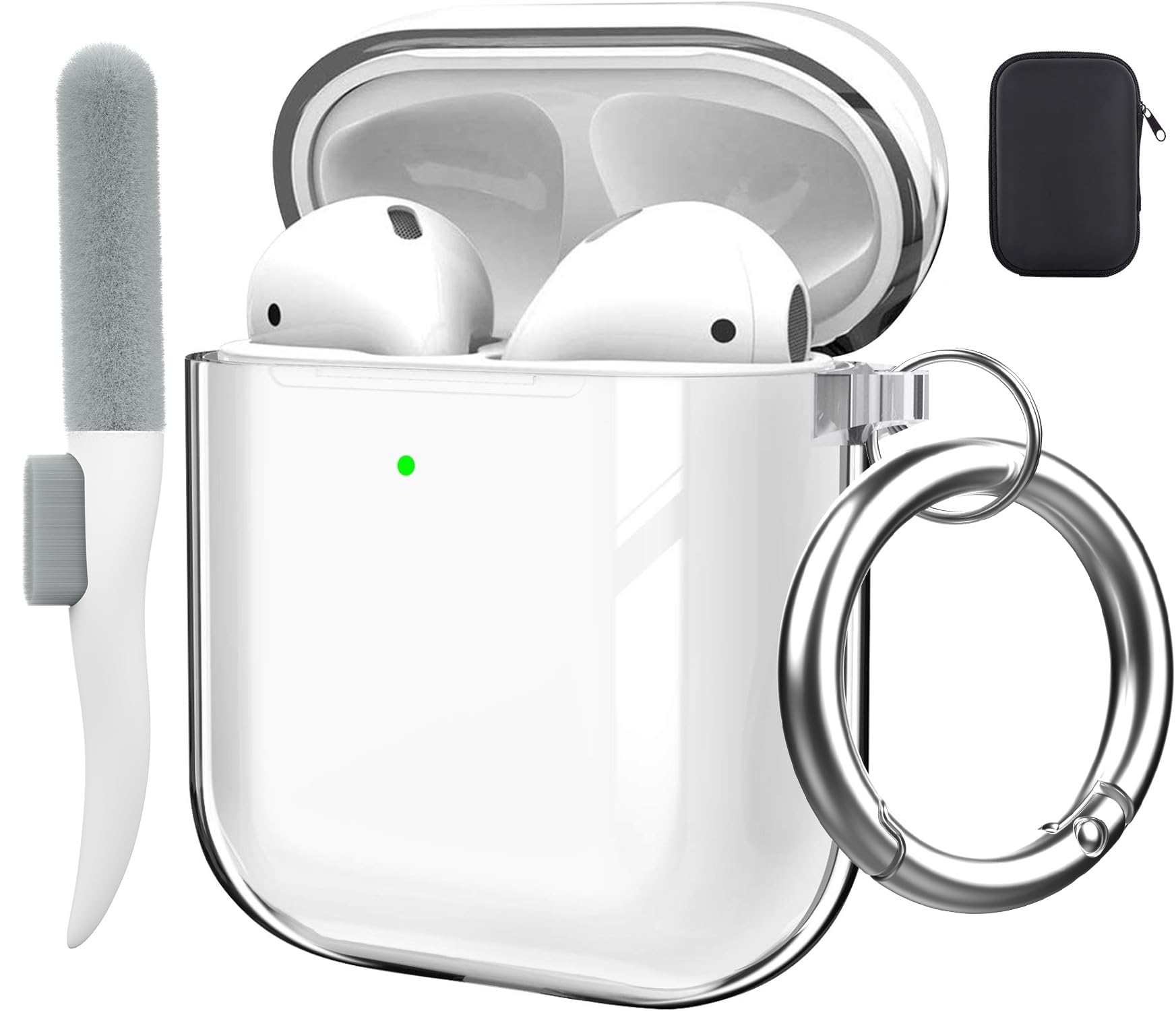 AirPods ケース ホワイト Amazon | ZENIX DESIGN TECH Airpods pro2 用 ケース カラビナ付き